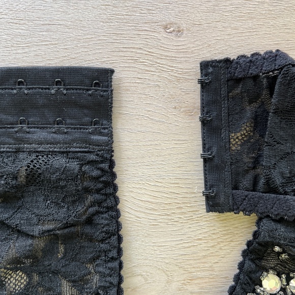 Vintage DKNY 1992 Crystal Studded Lace Bustier - XS - Sparkly - Picture 8 of 13